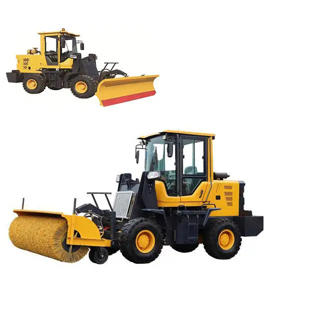 800mm thick off-road snow remover  Diesel 4WD Roller Brush Snowplough  Large suction power snow clearing equipment
