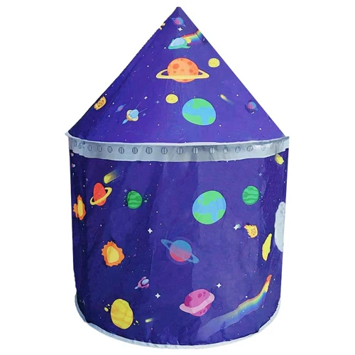 Space Castle Kids Playhouse Unique Space And Planet Design Rocket Ship Play Tent for kid