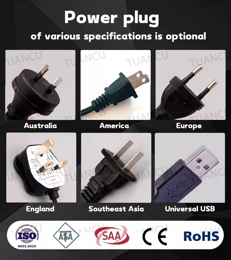 Wholesale 1.5/2/2.5M Himalayan Salt Lamp Power Cord UK Plug with Dimmer salt lamp