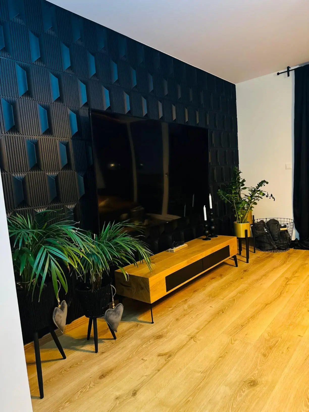 3d big 500*5000mm papier peint panel for interior wall decoration pvc 3d hexagon wall panels black