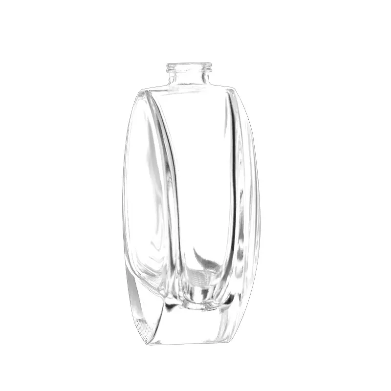 50ml 100ml Vintage Oval Shape Glass Perfume Bottle with Electroplating Gold Caps Crystal Glass Atomizer