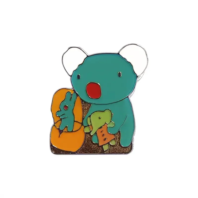 Best Price Custom Cute Animal Shape Badges Hard Enamel Round Pin Button Badge Souvenirs Brooches