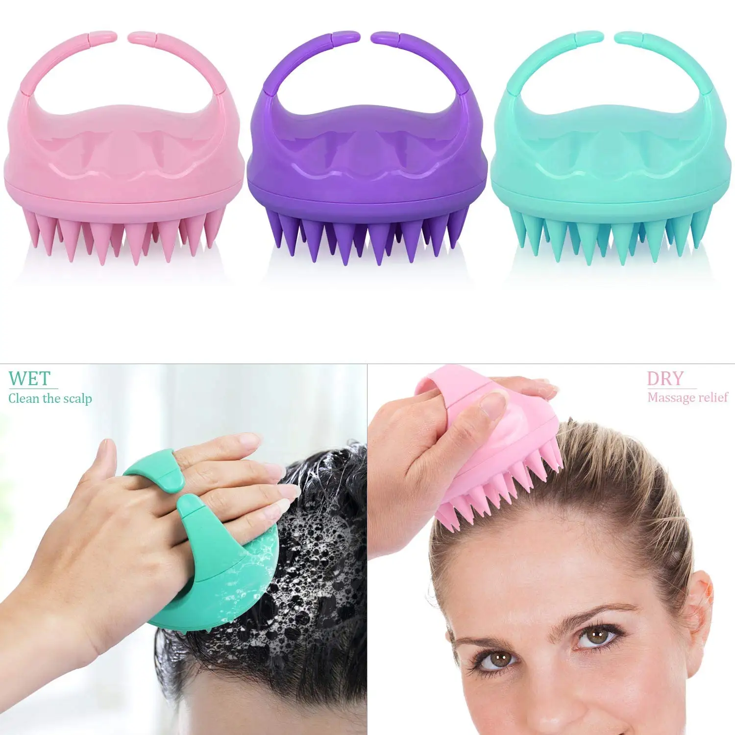 Hair Scalp Massager, Wet and Dry Shampoo Brush Scalp Massage Brush