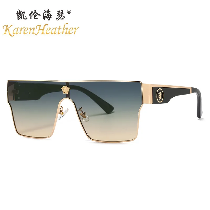 2023 new one-piece head sunglasses European and American fashion Versatile sunglasses Street photo Sunglasses
