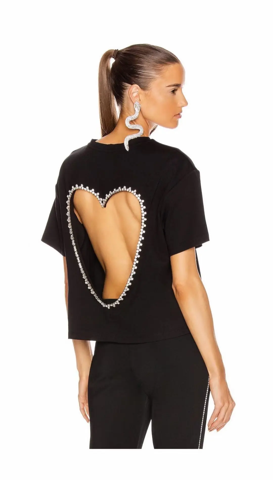 2021 Women Summer Backless T-Shirts Backless Fashionable Tops Ladies Blouses &Tops