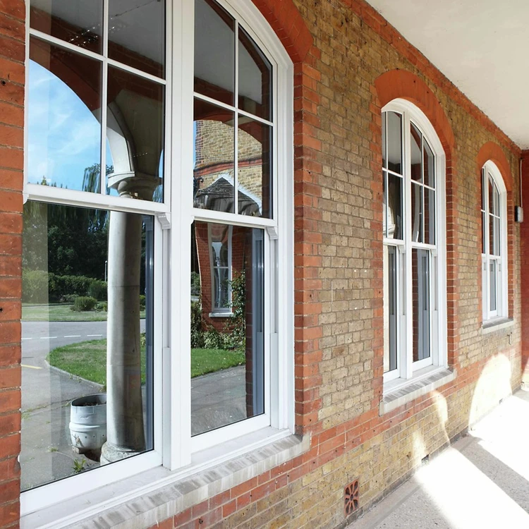 Simple European Style double glazed White aluminum framed sliding windows price For Nepal Market