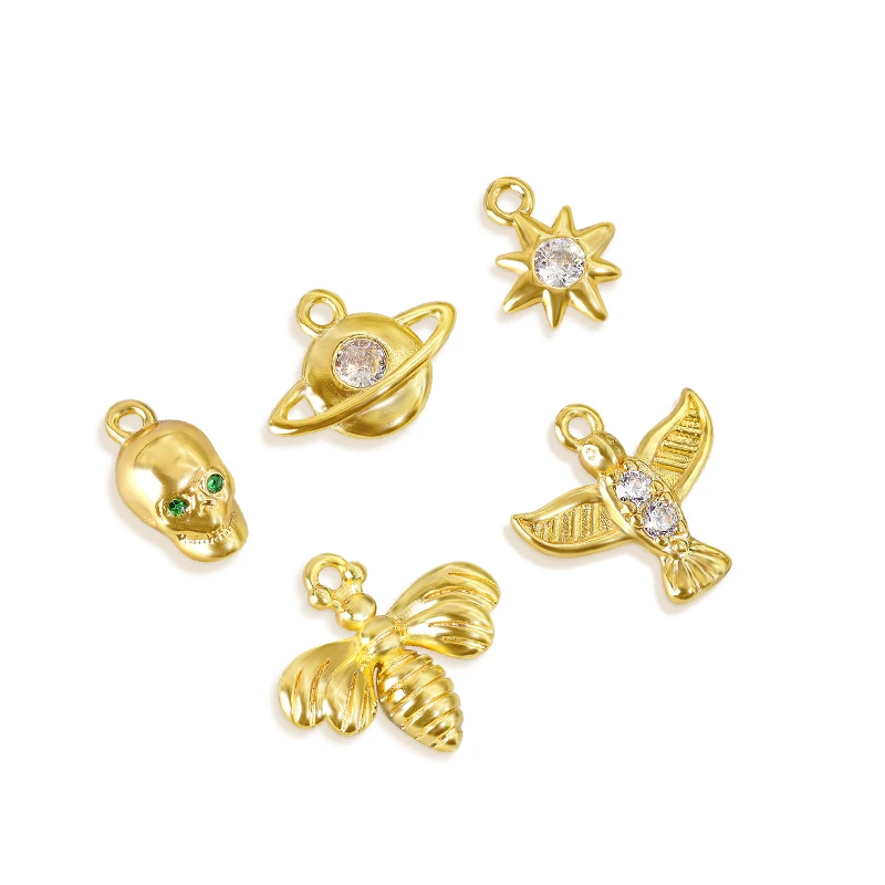 Jewellery Supplies Wholesale Bee Pendant Sun Eagle SKeleton Skull Charm Pendant For Jewelry Making