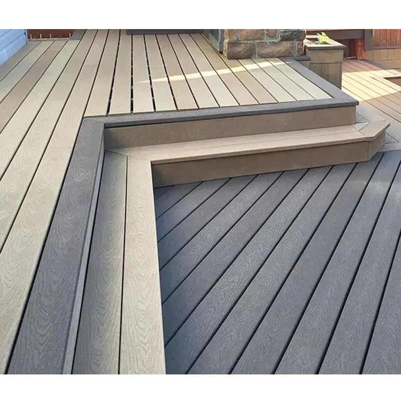 Decking plank crack-resistant outdoor terrace stair wpc floor composite wpc wooden flooring panel wpc decking tiles board