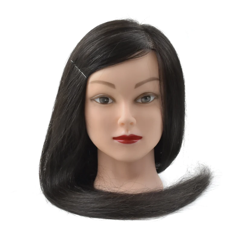 Голова манекена из 100% человеческих волос Remy, тренировочная голова для стрижки волос, пластиковая голова манекена, Кукольная голова