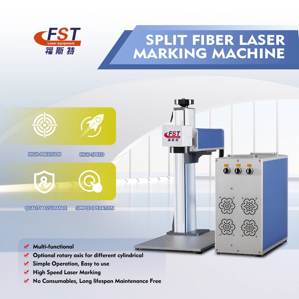 Small Portable CNC Metal Stainless Steel  30W Fiber Laser Marking Printing Engraving Carving Machine