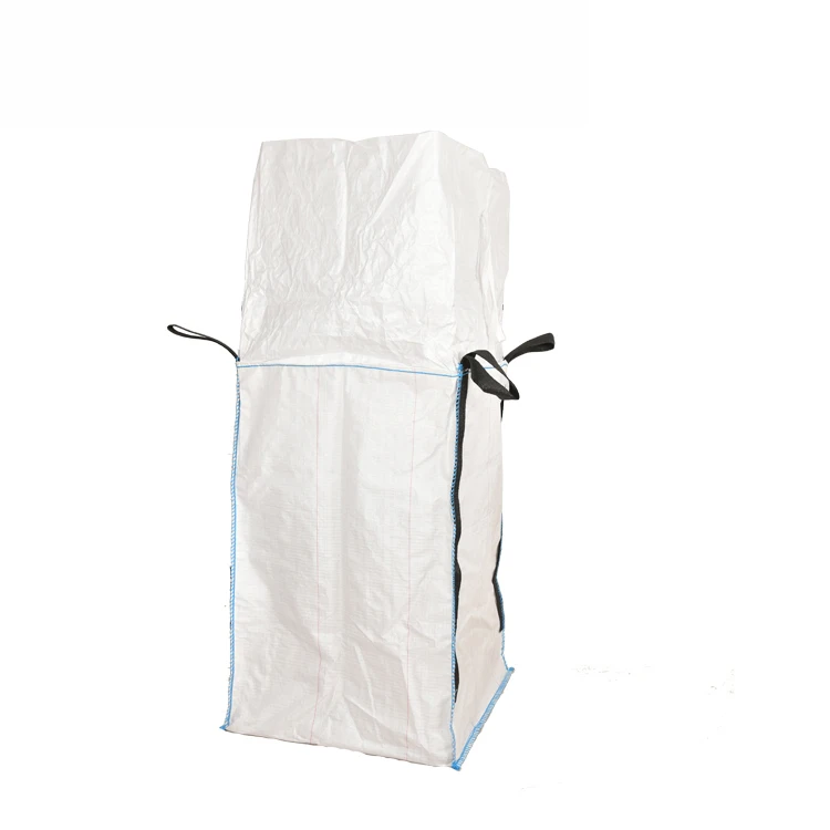 EGP Jumbo Bag Big Bags Scrap PP 500kg 1000kg Top White Skirt Cross Flat Color Printing Feature Weight Bottom Loop Safety Materia
