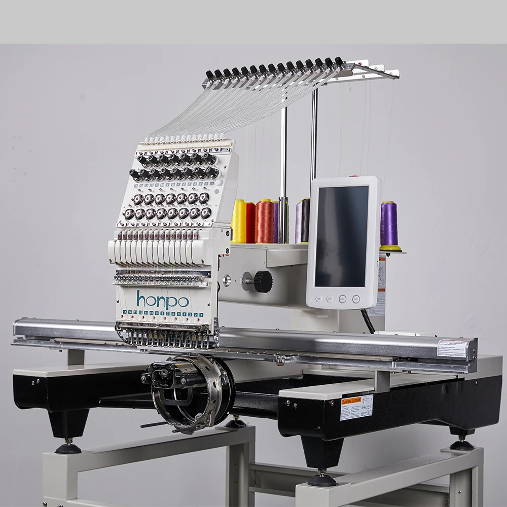 HONPO High quality Commercial embroidery machine large area flat embroidery