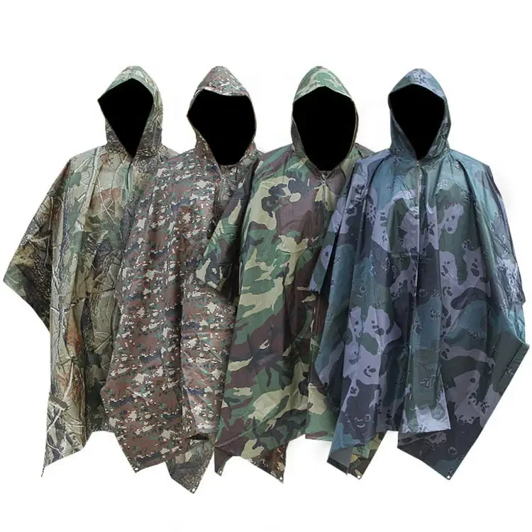 Waterproof Rain Ponchos Hiking Rain Jackets, Reusable Rain Coats for Outdoor Activities