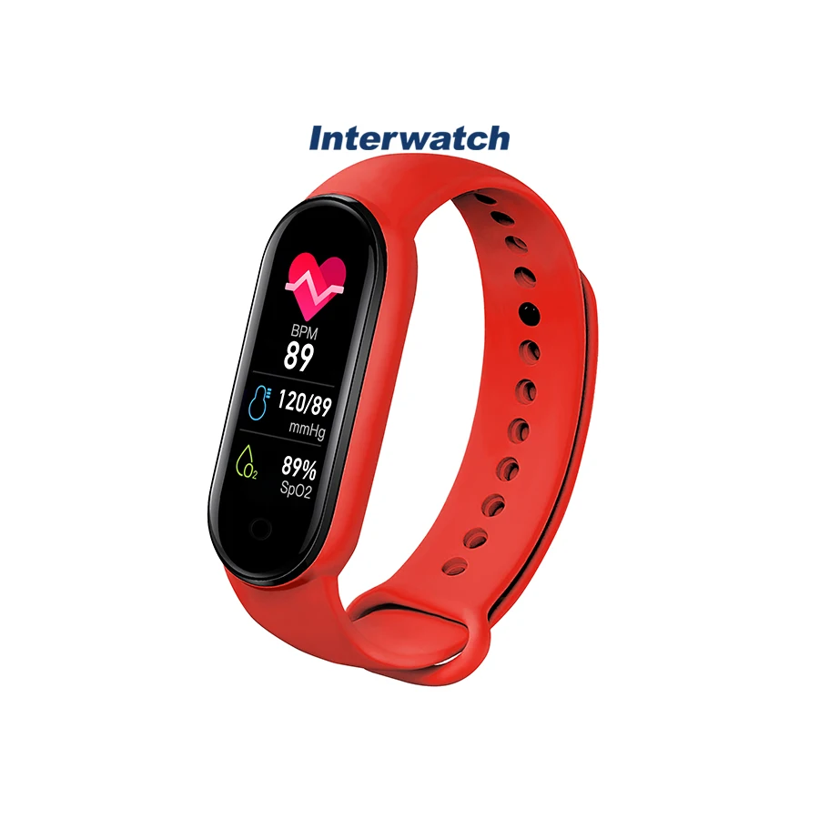 Interwatch W12 M6 color screen  iOS 9.0 and above blue blood pressure/oxygen heart rate sensor metal bracelet watch