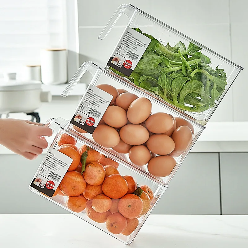 Pantry Food Containers Storage Transparent Preserving Refrigerator Organizer Bin Clear Kitchen Container Box