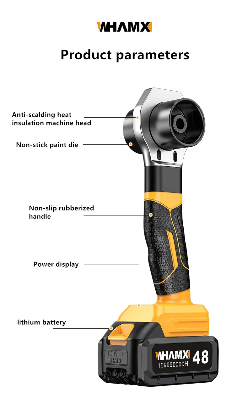 WHAMX 20-32mm 48V 90 Minutes Lithium Battery Cordless Ppr/Pe/Pp Pipes Water Pipe Welding Machine