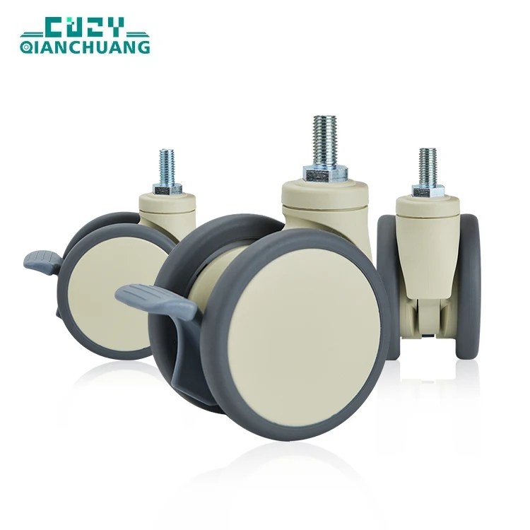 Hot Sale 360 Rotate TPR Nylon China Wheel 3 4 5 inch durable wheels Medical Equipment Casters