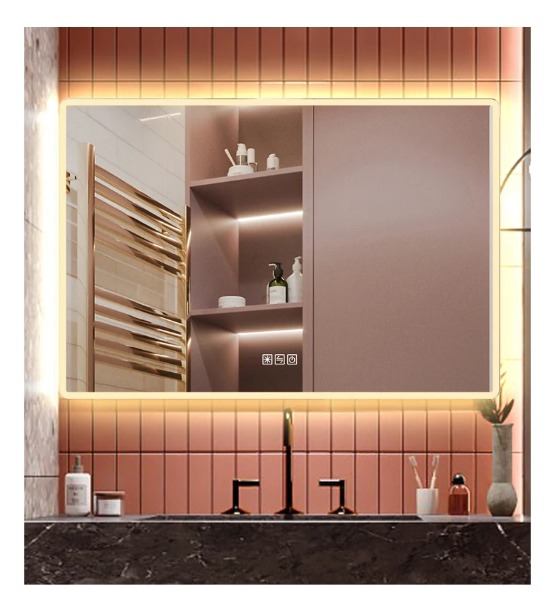 
Wall Frameless Vanity Backlit Illuminated Bathroom Mirrors With Led Lights 