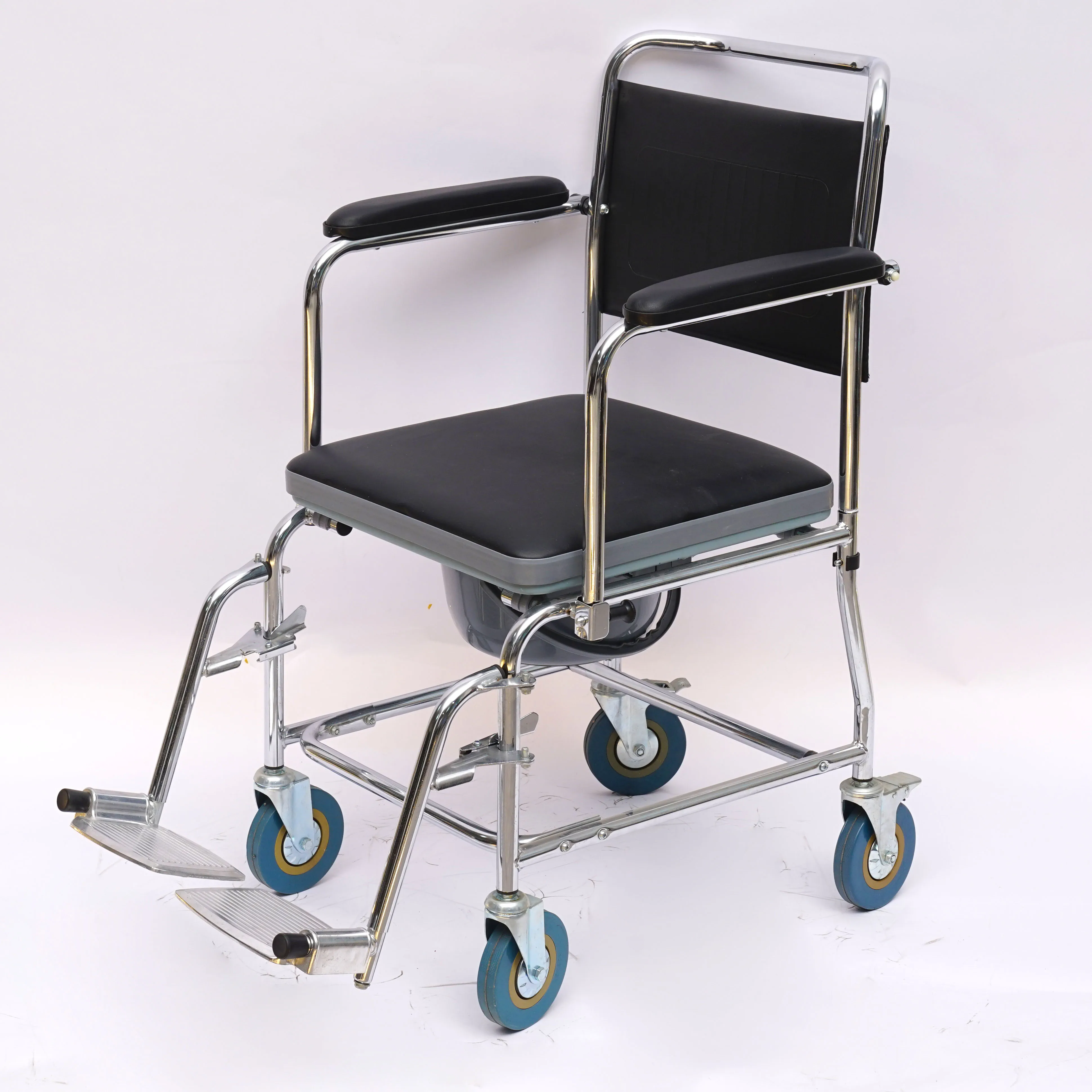 Adult Convenience Steel Manual Wheelchairs Disabled People Wheelchair Toilet Health care Wheelchair