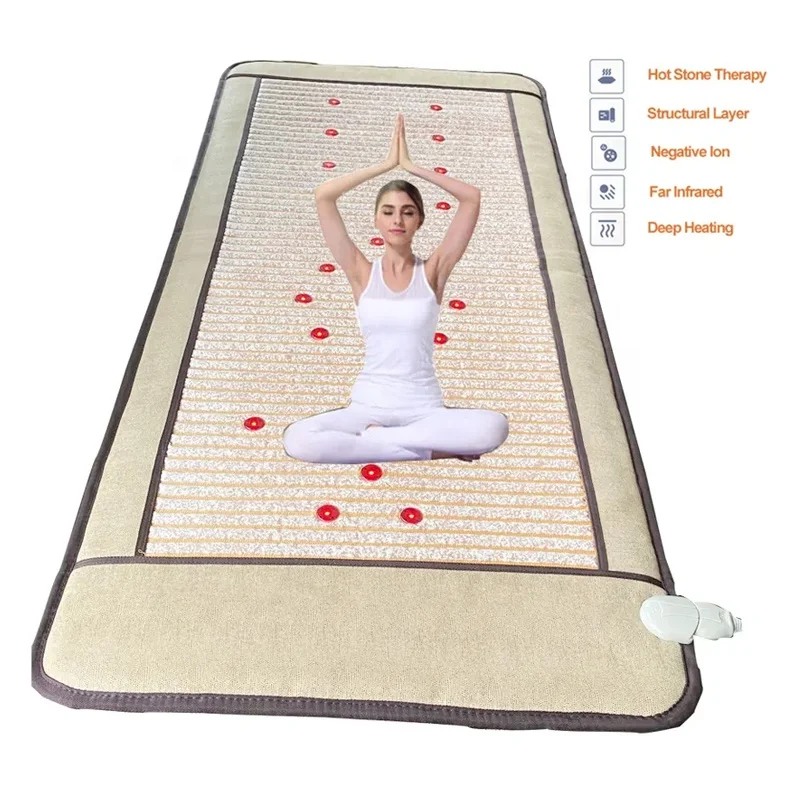 new health care home mattress household use infrared heating therapy mat with PEMF magnet for pain relief relax massage