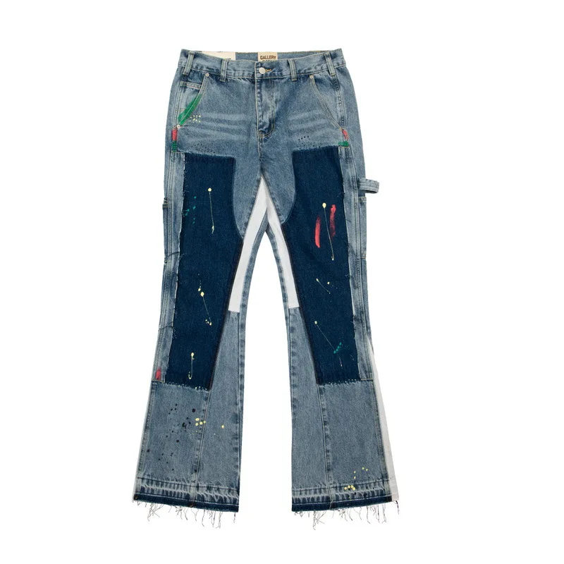 Unwashed Selvedge Raw Custom Denim Jeans men High Quality Indigo Small Quantity Wholesale Price Japanese Style flared sweatpants