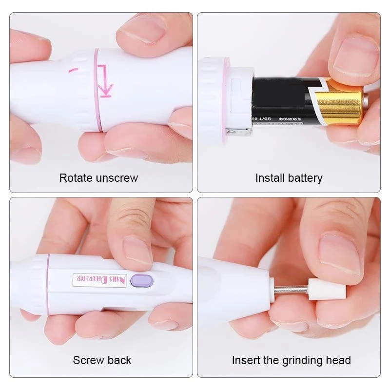 Professional Electric Nail Polisher Nail Drill Machine Manicure Milling Cutter Set Nail Files Gel Polish Remover Tools Portable