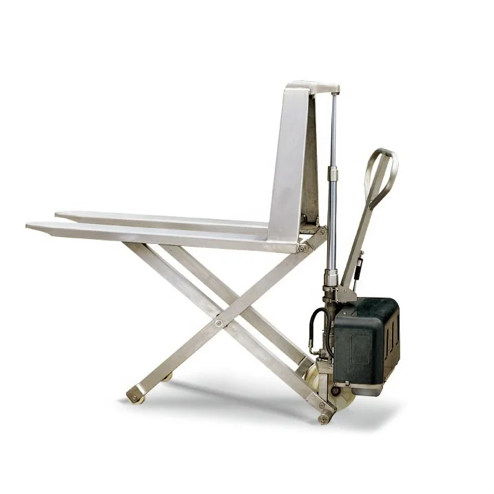 Stainless steel Electric High-Lift Pallet Truck Electric Hand Scissor Lift Pallet Truck