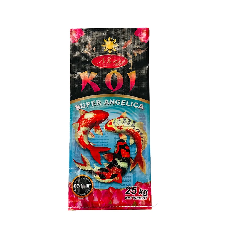 25kg 50kg fish feed bags animal feed food packing bag chicken bulk plastic pp woven feed bag
