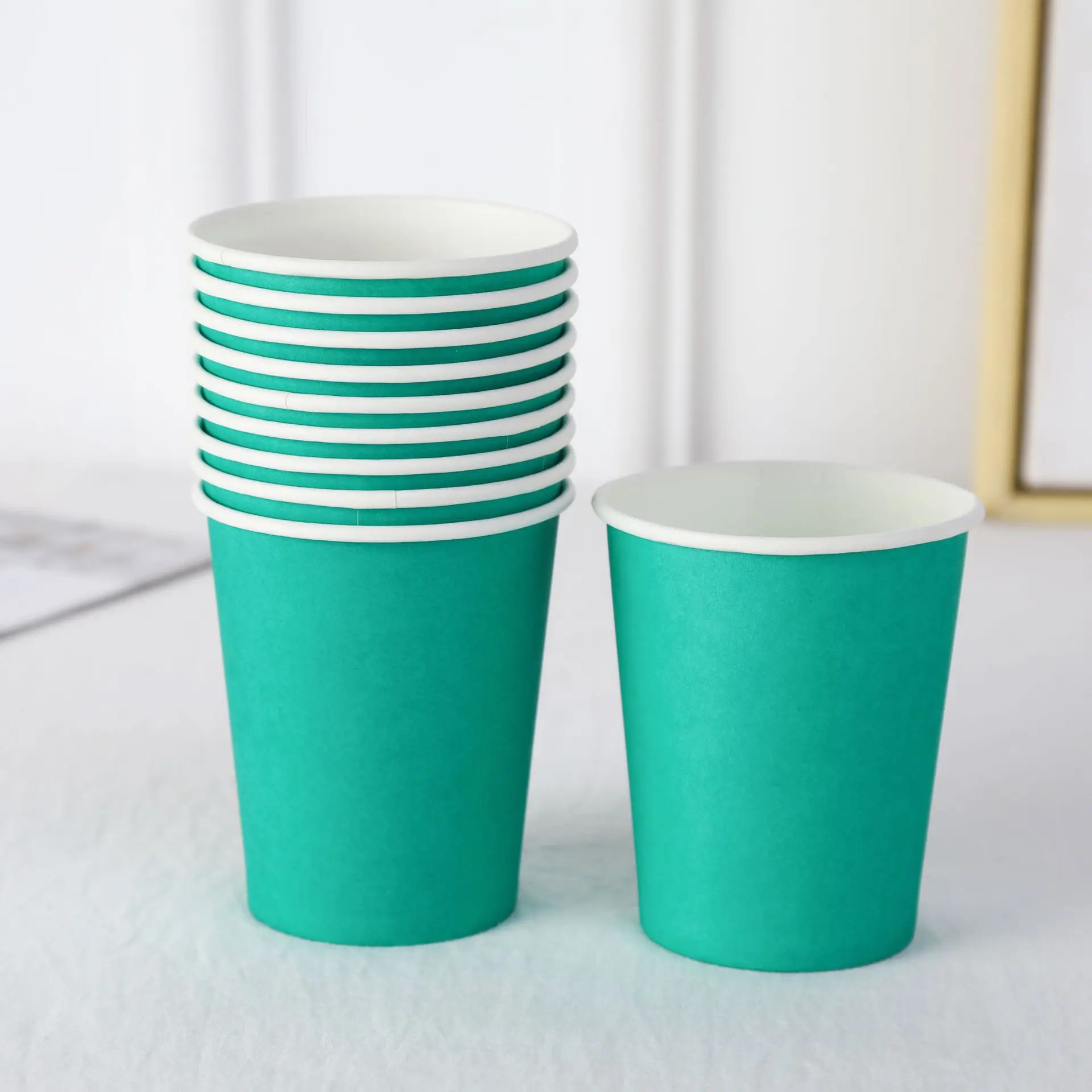 Wholesale Birthday Colorful Paper Cups Disposable Paper Cups Party Drinking Cups