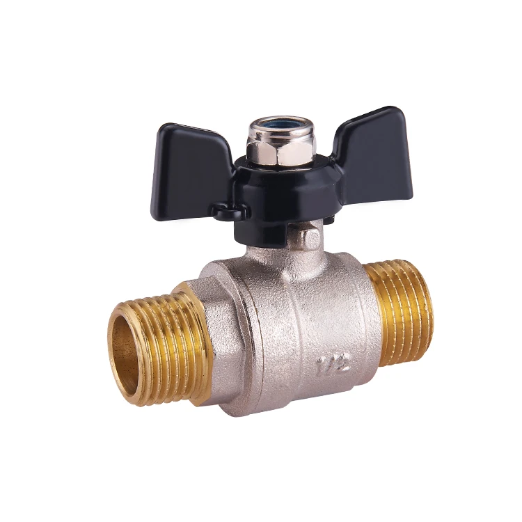 TMOK DN15 Good Quality Butterfly Handle Female/Male Thread PN16 Brass Ball Valve