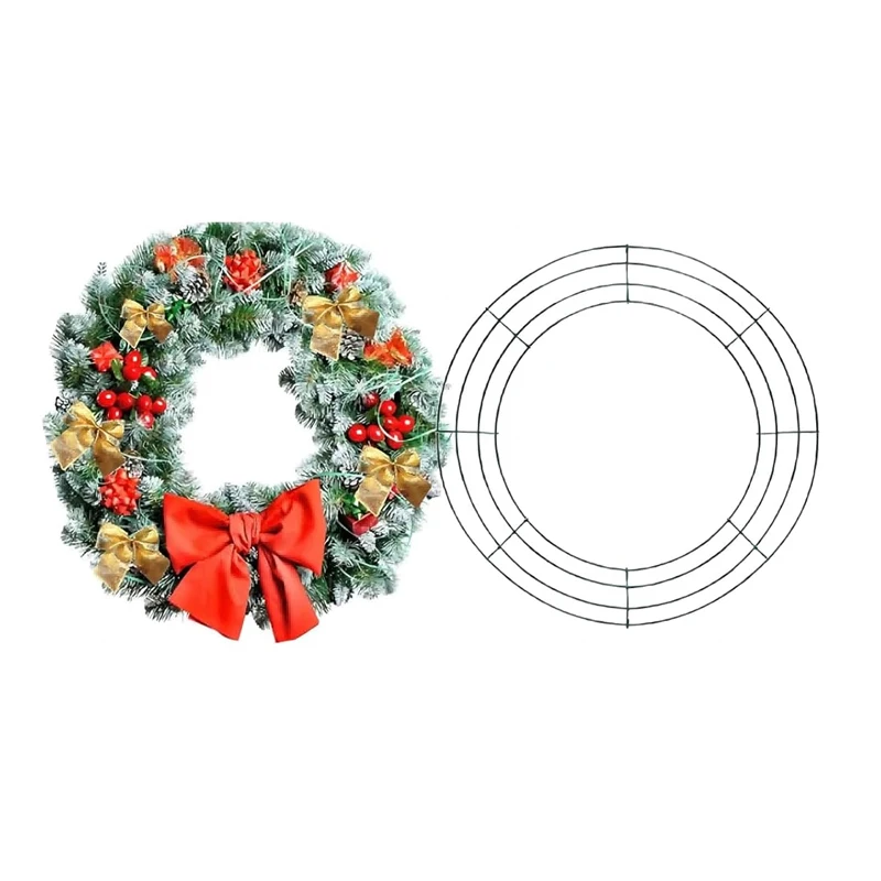 Wholesale led light christmas wreath decoration wire swag wreath frame