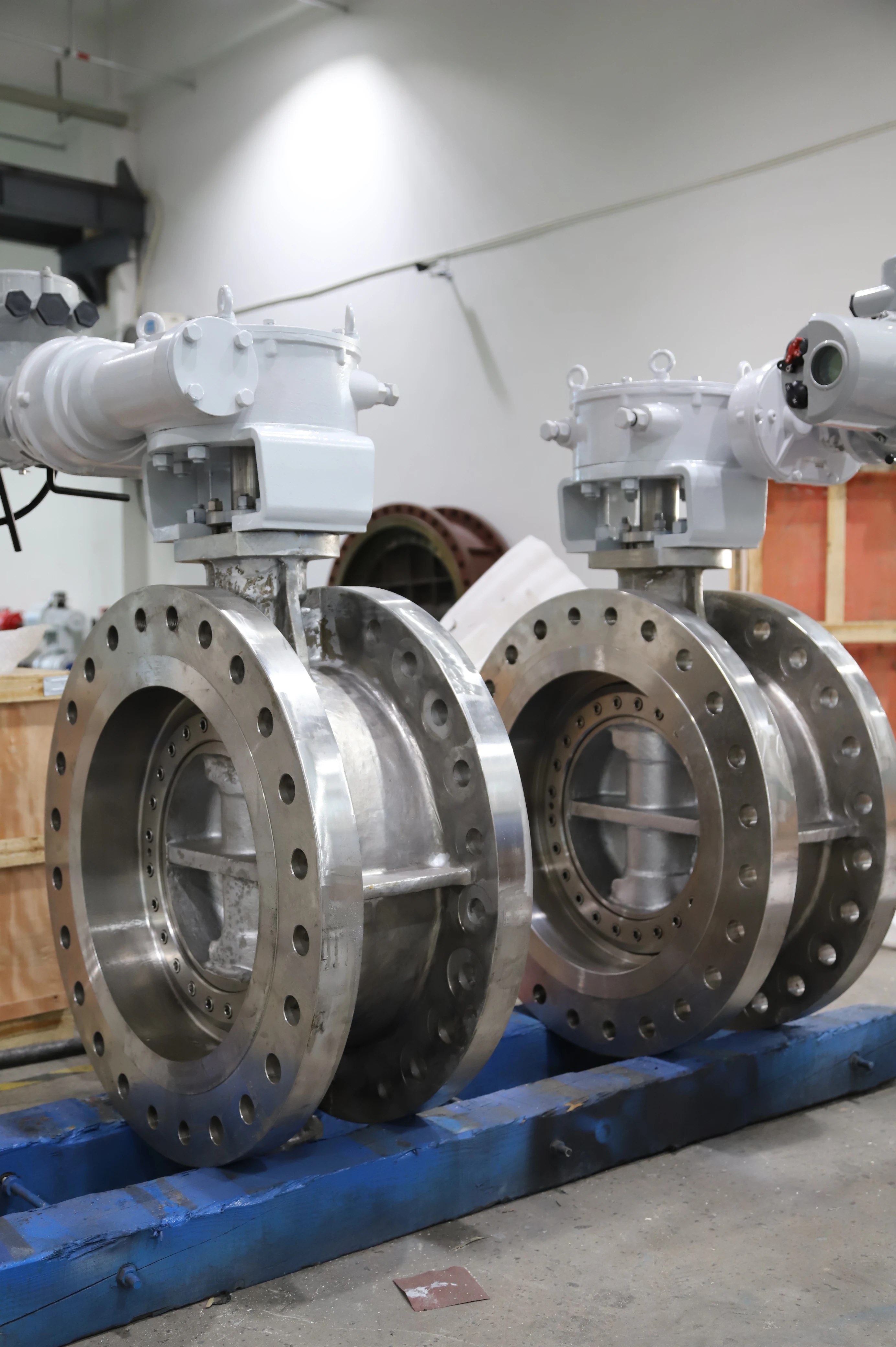 Soft Seal 600mm 24-Inch Center Line Large Diameter Ductile Iron Turbine Flanged Chilled Water Butterfly Valve