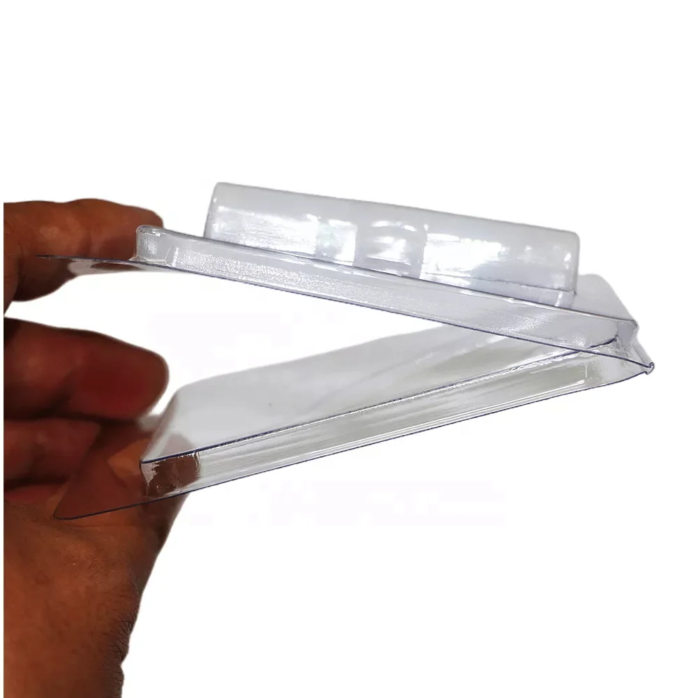 Customized Disposable Plastic Clamshell Edge fold Sliding Blister Card Pack Cardboard Boxes Print Paper Packaging
