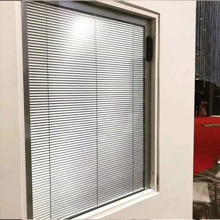 Spring Control Business Style Blinds In Double Glass Venetian Blinds for Office  Decoration