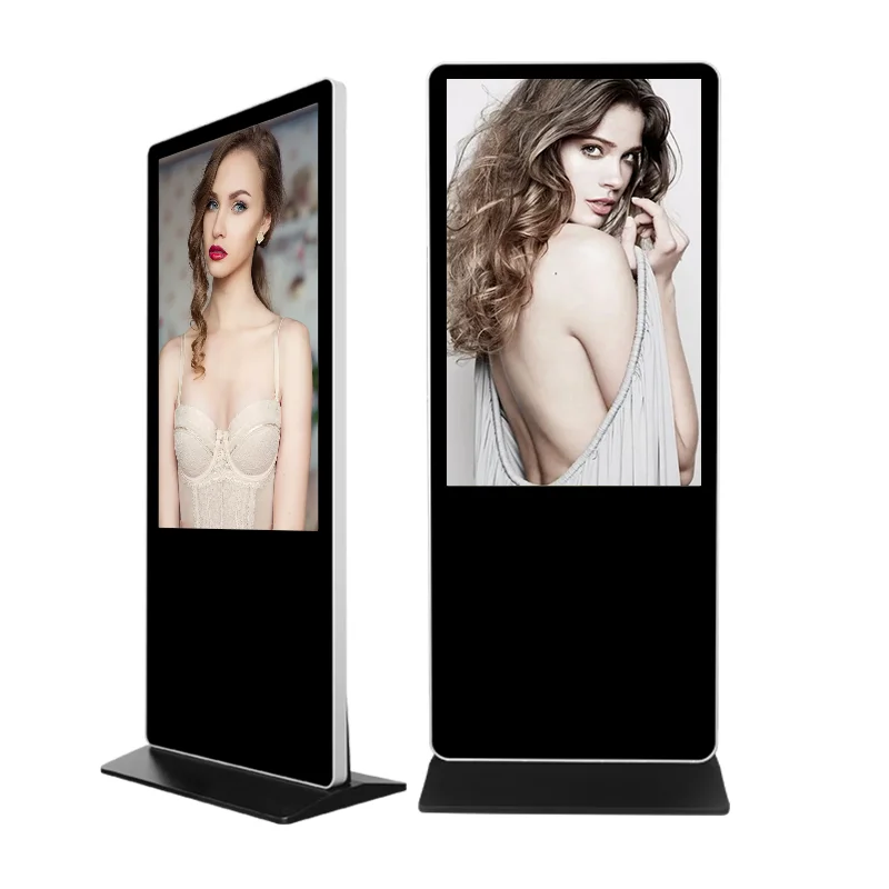 43inch ethernet or wifi or usb ultra thin standing digital poster display led video display advertising board