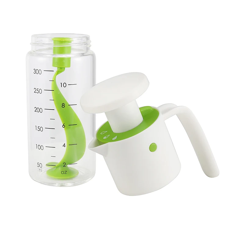Kitchen use bottles Cooking tools Factory direct sale Press-Mixer salad dressing shaker with glass jar all for kitchen