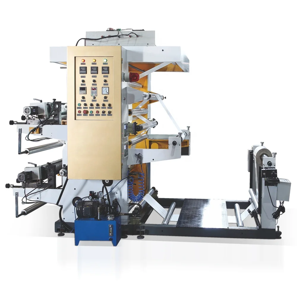 Stock sale stack type paper cup plastic label polythene plastic bag roll film 2 colors mini flexographic flexo printing machine