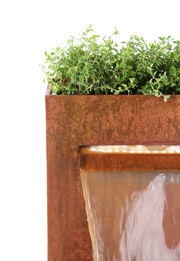 Corten Steel Metal Pool Bowl Water Feature For Interior Decoration