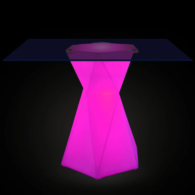 Outdoor furniture glowing bar table,led garden furniture table chair