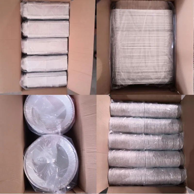Disposable Aluminum Foil Plate with Plastic Lid