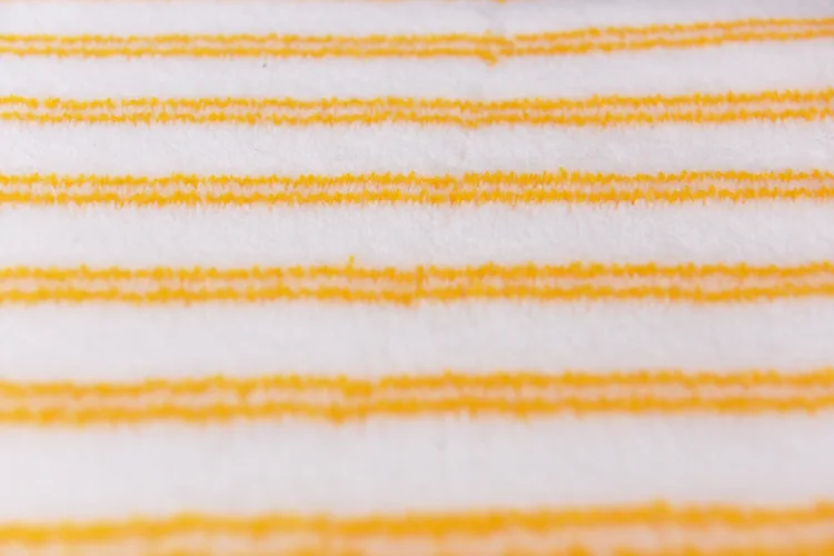 Double yellow stripes polyester/acrylic blended Paint brush roller brush flannelette fabric