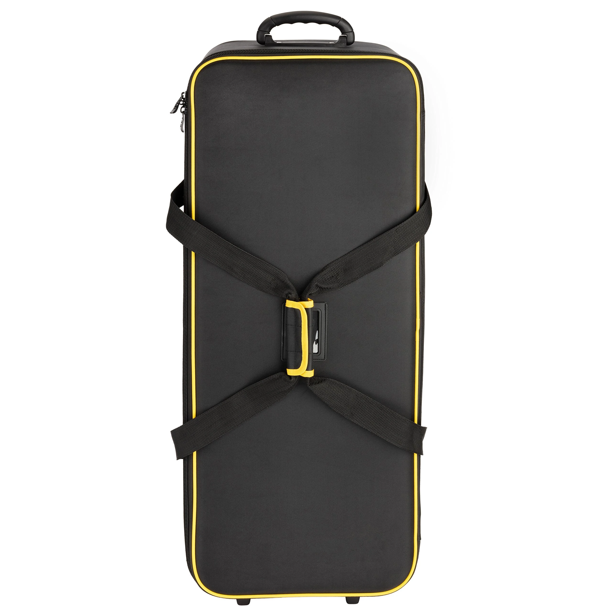 3 Monolights Adjustable Dividers Large Mesh Pocket Protect Black Impact LKB-R2 Light Kit Camera Wheels Roller Bag