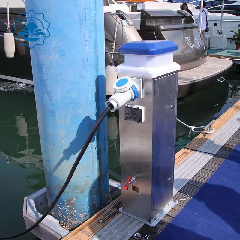 Best marine accessories Marina high quality electricity supply box stainless steel flutuante sale ponton