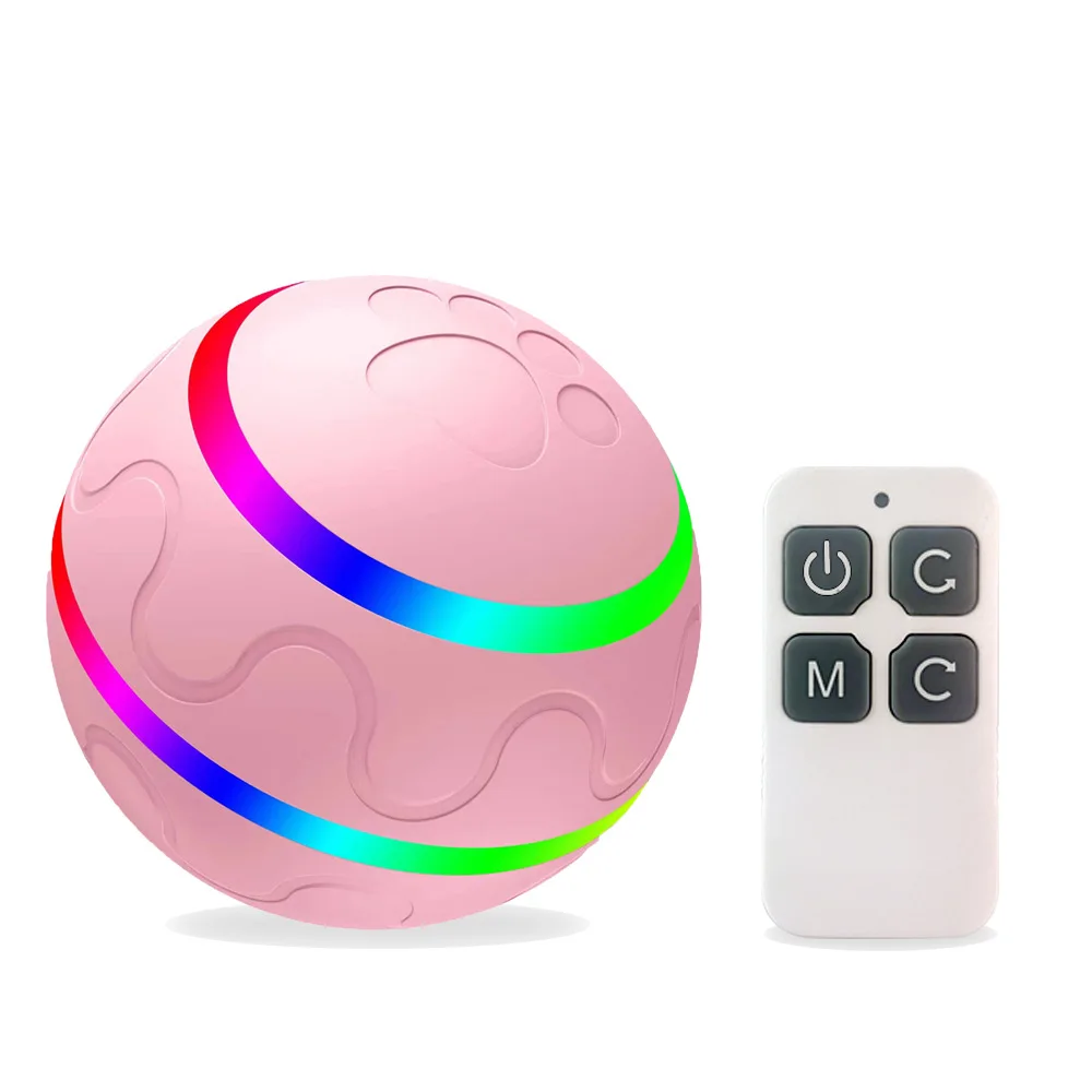 Remote control Pet Cats Dogs Glow Ball Pet accessories Pet USB charging Smart Electric Ball LED flash ball
