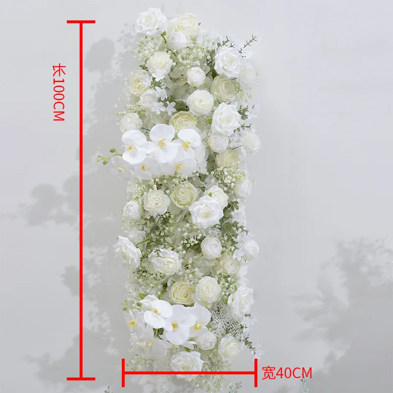 Factory Customized white flower rows Wedding Backdrop Decorative Hydrangea Props Artificial Flower Rows Floral Arches Decoration