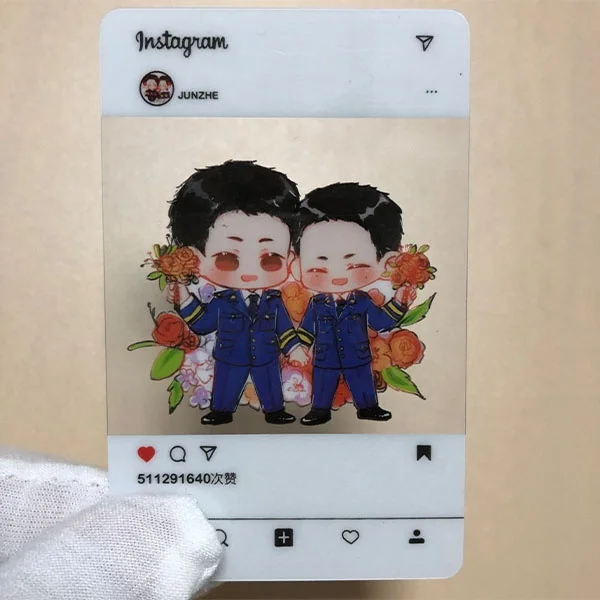 Custom Design PVC Clear Ins Small Card Transparent PVC Photocard Waterproof Card