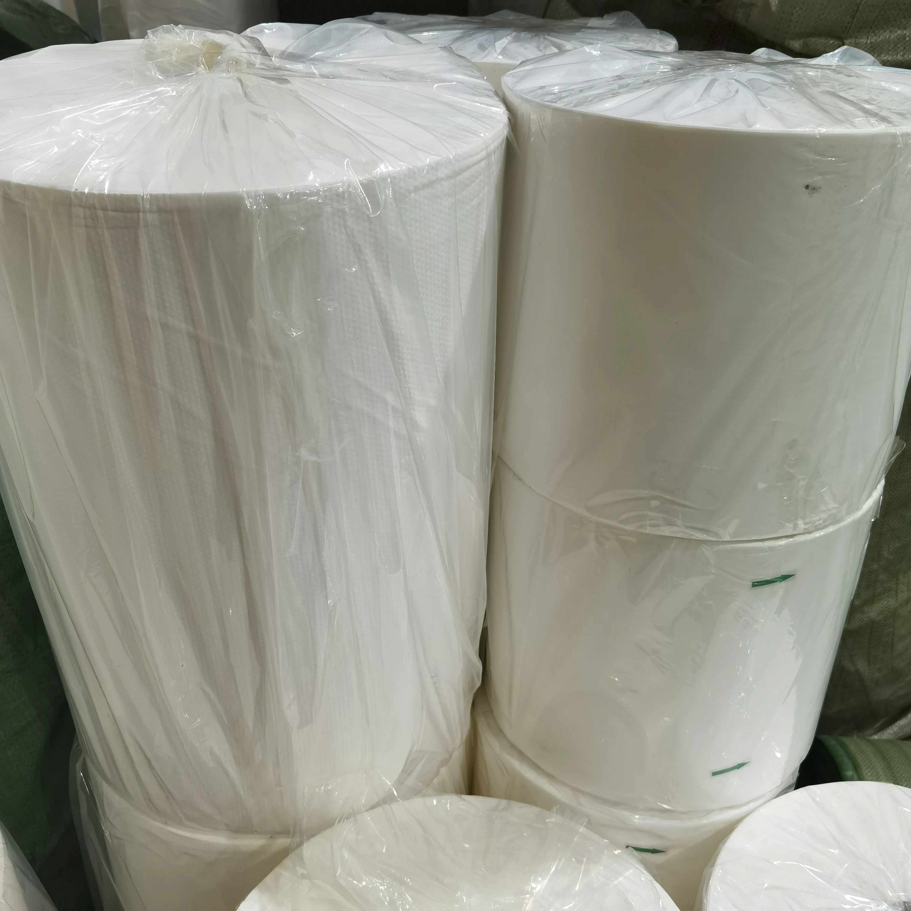 Spunlace Non Woven Customization Wood Pulp Viscose Parallel Cross Pearl Spunlace Nonwoven Fabric  for Washcloth Jumbo Rolls