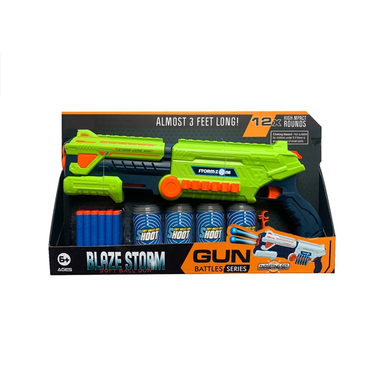 Hot Selling Sport Game Outdoor Boy Toys Plastic EVA Shooting Soft Bullet Gun Toys Set for Kids