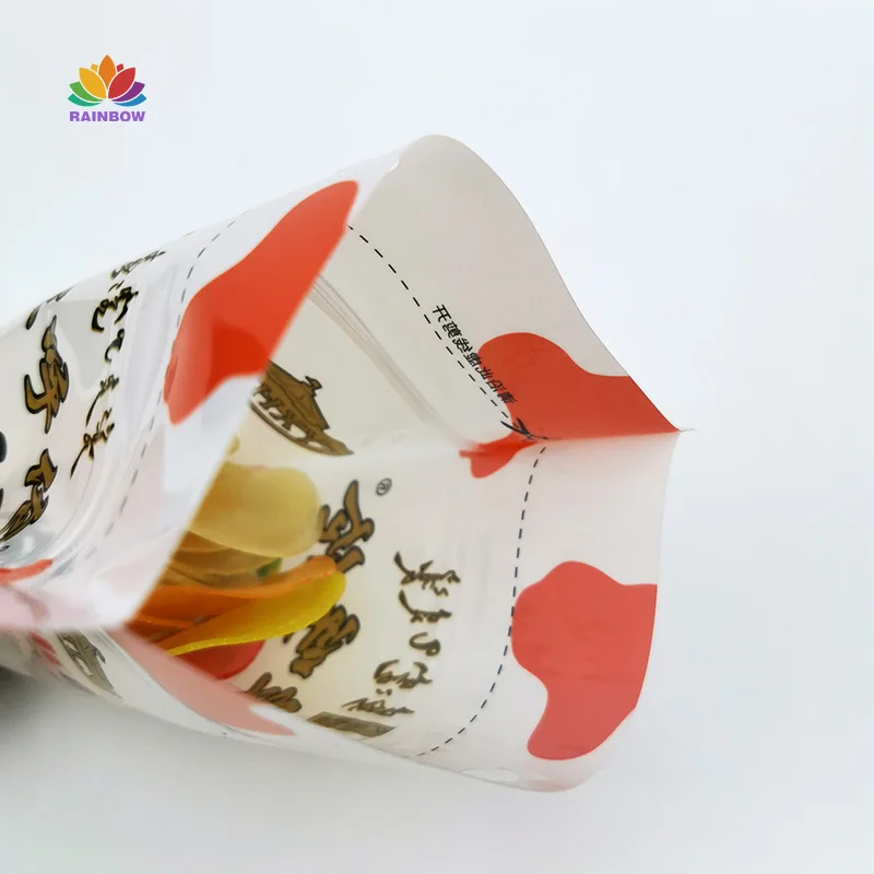 
Dried mango frosted zip lock plastic bag packaging for gummy candy food 