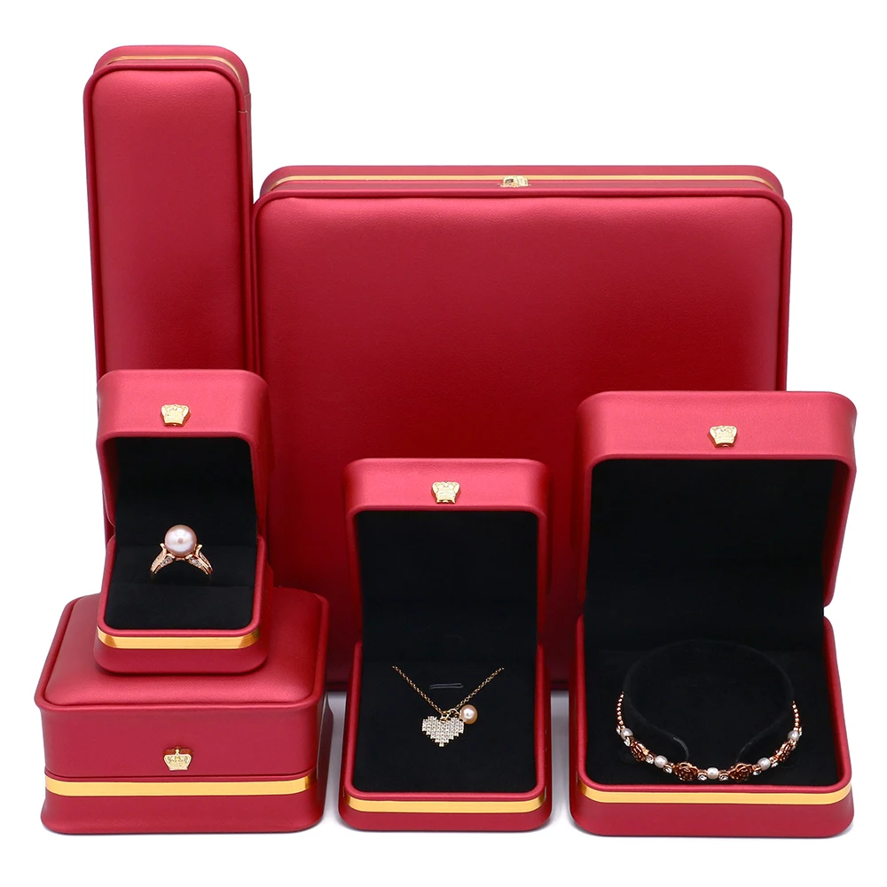 Mini Jewelry Gift Box Bangle Bracelet Pendant Earring Ring Necklace PU Leather Custom Jewelry Boxes Packaging Box Set with LOGO